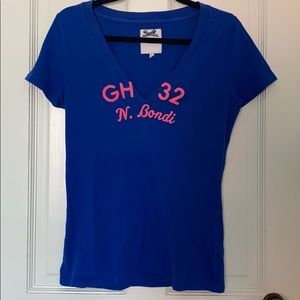 Gilly Hicks Blue V Neck T Shirt